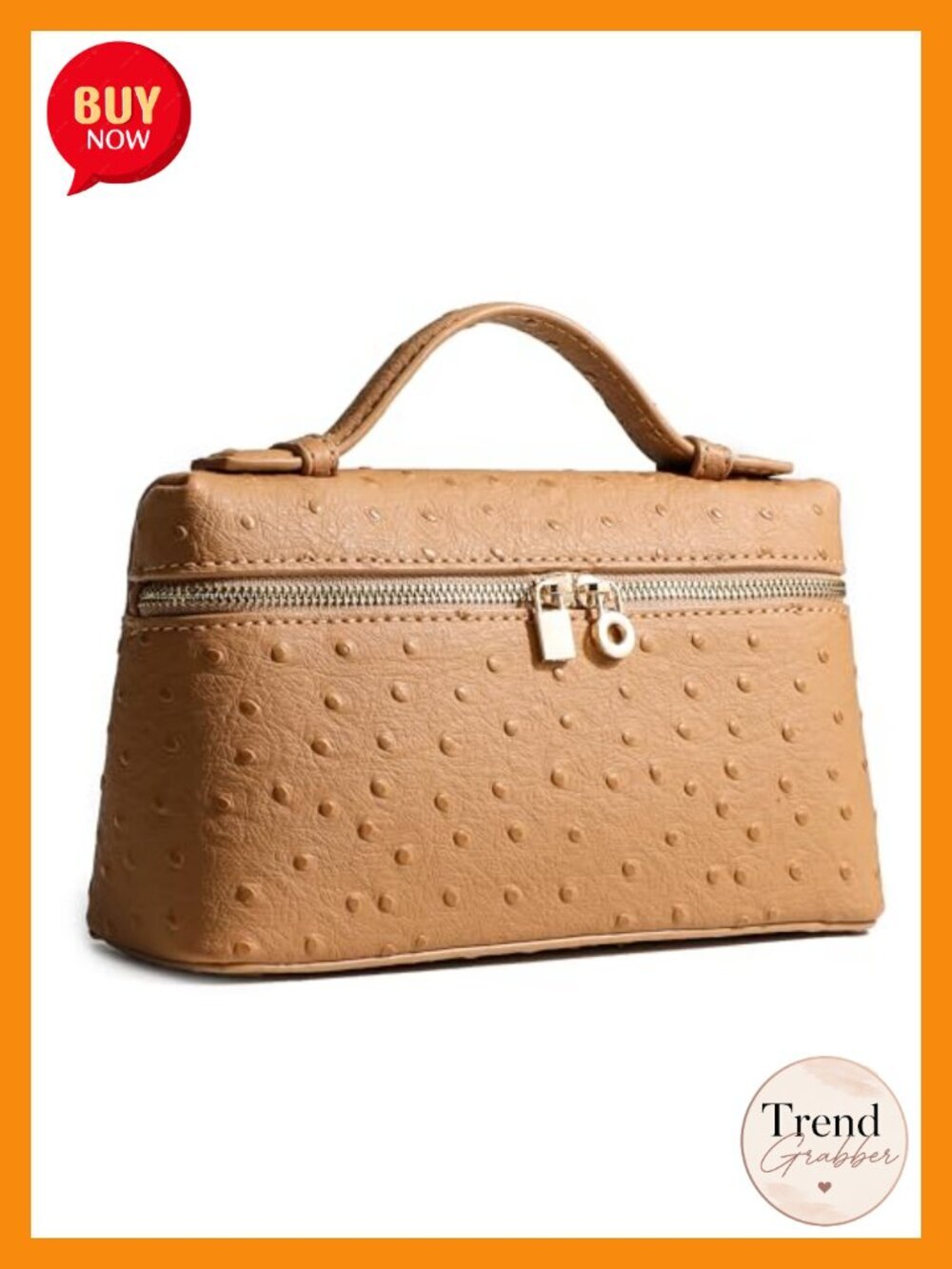 Crossbody Bag Small Top-Handle Pouch Purse Shoulder Handbag Synthetic Ostrich